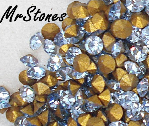 1.7mm (1100) (11pp) Light Sapphire Blue Swarovski Round Chaton