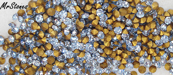 1.7mm (1100) (11pp) Light Sapphire Blue Swarovski Round Chaton