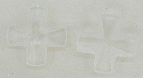 14mm (4770) Crystal Cross or X Swarovski Unfoiled Special Vintage Stone