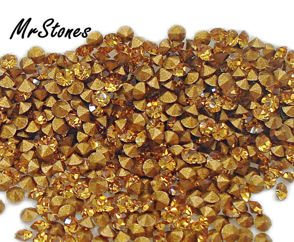 1mm (1100) (3pp) Topaz Yellow Round Chaton 10pk/$1.00 – MrStones
