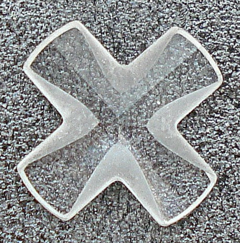 14mm (4770) Crystal Cross or X Swarovski Unfoiled Special Vintage Stone
