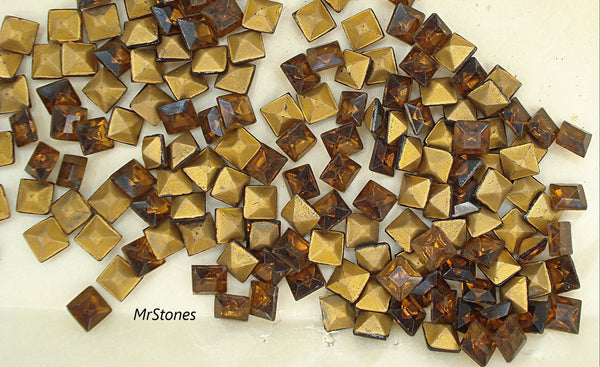 6mm (4400/2) TTC Czech Smoked Topaz Square Shape