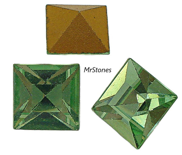 8mm (4400) Peridot Green Square Shape