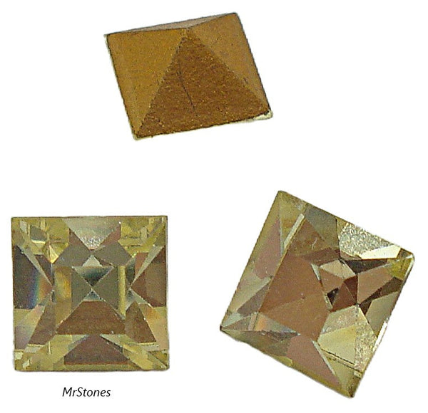 5mm (4400) Jonquil Yellow Square Shape Swarovski K.S. Co