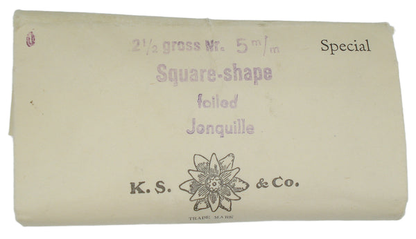 5mm (4400) Jonquil Yellow Square Shape Swarovski K.S. Co