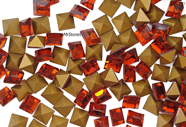 4mm (4400) Madeira Topaz Square Shape