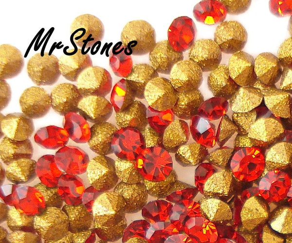 1mm (1100) (3pp) Light Siam Red Round Chaton 10pk/$1.00