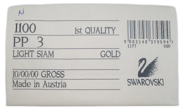 1mm (1100) (3pp) Light Siam Red Round Chaton 10pk/$1.00