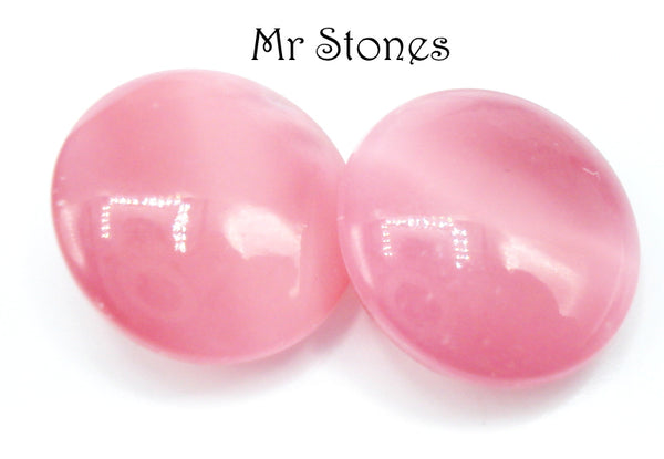11mm (3189) (48ss) Pink Moonstone Round Buff Top Doublet