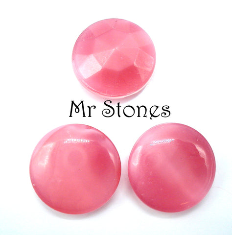 11mm (3189) (48ss) Pink Moonstone Round Buff Top Doublet