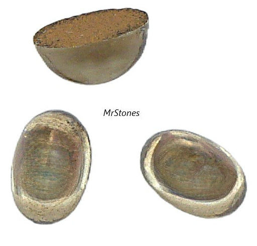 6x4mm (2195) Light Smoked Topaz Oval Cabochon W. Germany 1pc/$0.25 or 720pc/$24.95
