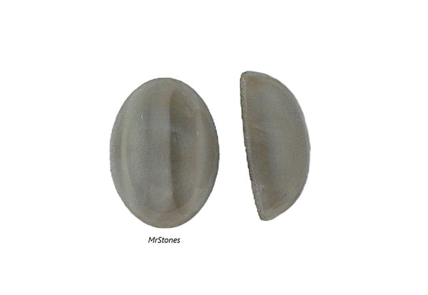 14x10mm (1685) Czech Gray Cat's Eye Oval Cabochon