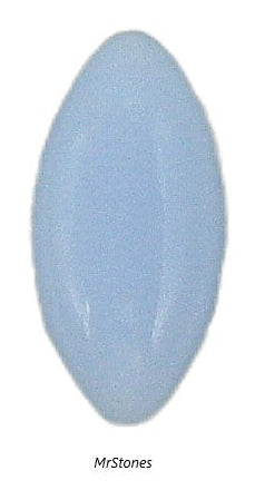 10x5mm (3146) Opaque Blue Marquise Navette Buff Top Doublet