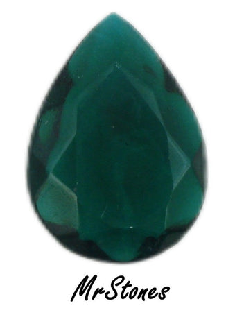 25x18mm (4320/2) TTC Emerald Green Pear Pendeloque Un-foiled