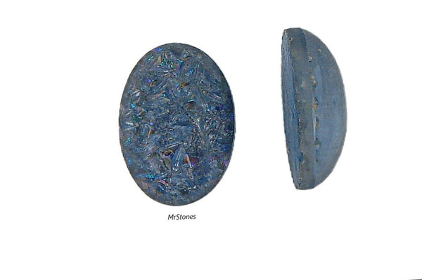 14x10mm (1685) Blue Opal Oval Glass Cabochon