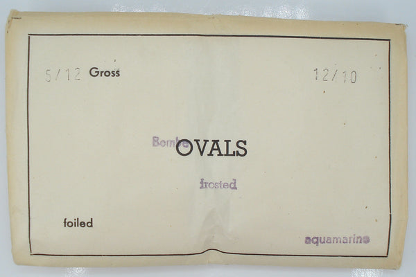 12x10mm (2195) Frosted Aqua Bombe Oval Matte Cabochon 1pc, 5pc, 60pc Pkg