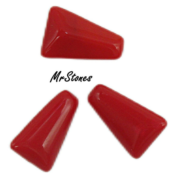 12x7.5x4.5mm (4700) (#92) Cherry Red Tapered Baguette KeyStone Buff Top Doublet
