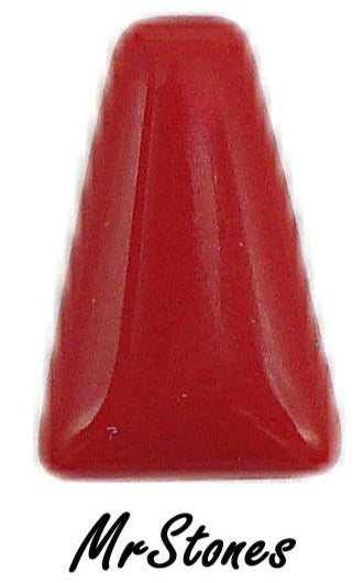 12x7.5x4.5mm (4700) (#92) Cherry Red Tapered Baguette KeyStone Buff Top Doublet