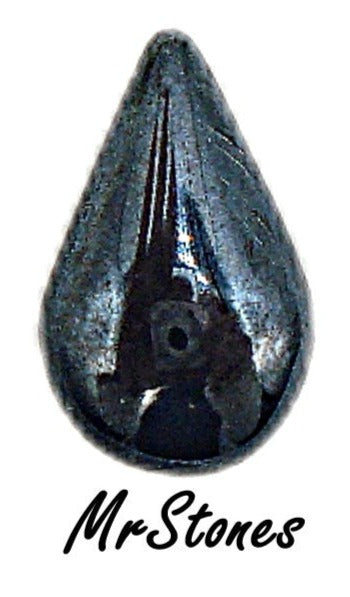 10x6mm and 13x7.8mm (3101) Gun Metal Pear Shape Teardrop Buff Top Doublet 1pc or 4pc