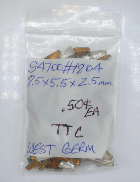 8.5x5.5x2.6mm (4700/2) (#18) TTC Crystal Keystone Tapered Baguette West Germany