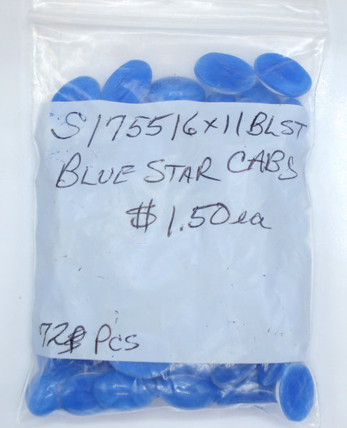 16x11mm (1685) Sapphire Blue Star Oval Cabochon
