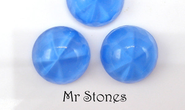 9mm (1684) Blue Star Round Cabochon