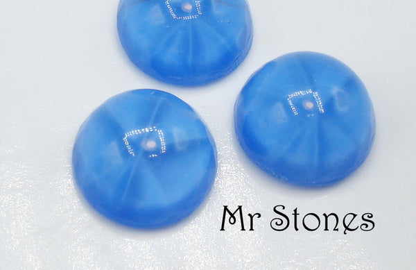 9mm (1684) Blue Star Round Cabochon