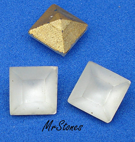 8mm (4400) Crystal Frosted Square Shape West Germany US Zone