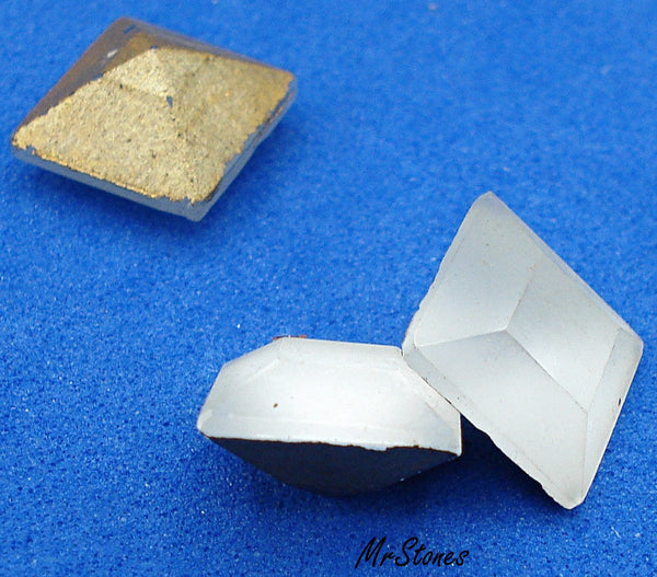 8mm (4400) Crystal Frosted Square Shape West Germany US Zone
