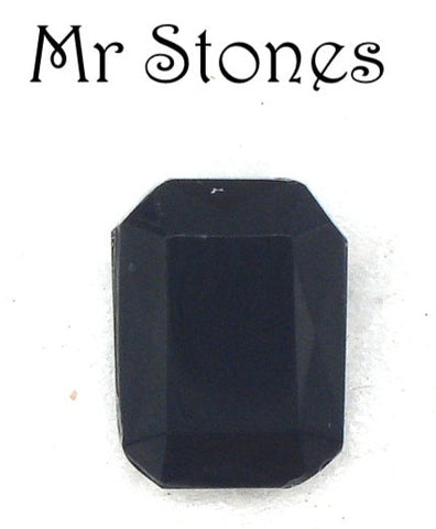 10x8mm (4600/2) TTC Jet Black Unfoiled Cushion Octagon
