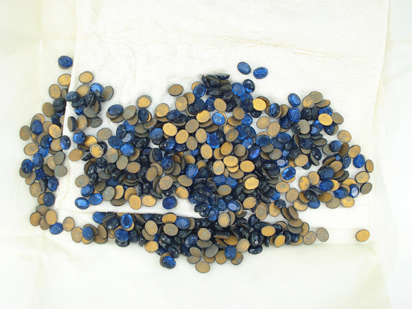 6x4.8mm (2130/2) Dark Sapphire Oval Rose Cut Flatback  4pk/$1.00