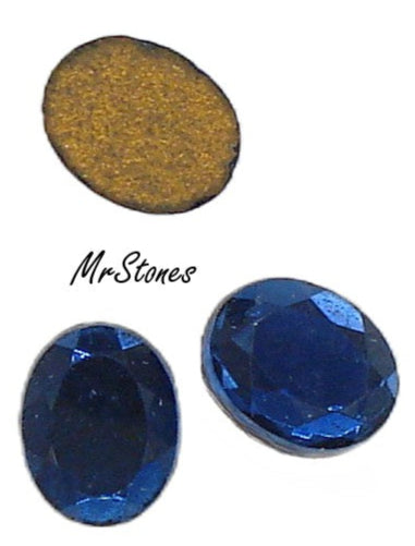 6x4.8mm (2130/2) Dark Sapphire Oval Rose Cut Flatback  4pk/$1.00