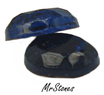 6x4.8mm (2130/2) Dark Sapphire Oval Rose Cut Flatback  4pk/$1.00