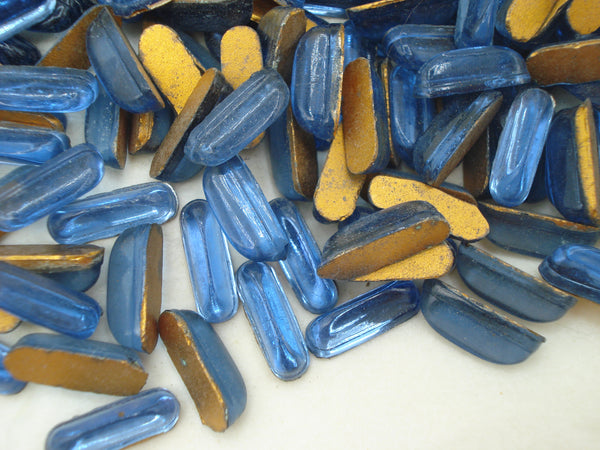 12x4x4.5mm Montana Sapphire Blue Oval Cabochon High Dome with Spine