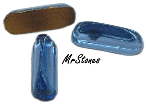 12x4x4.5mm Montana Sapphire Blue Oval Cabochon High Dome with Spine