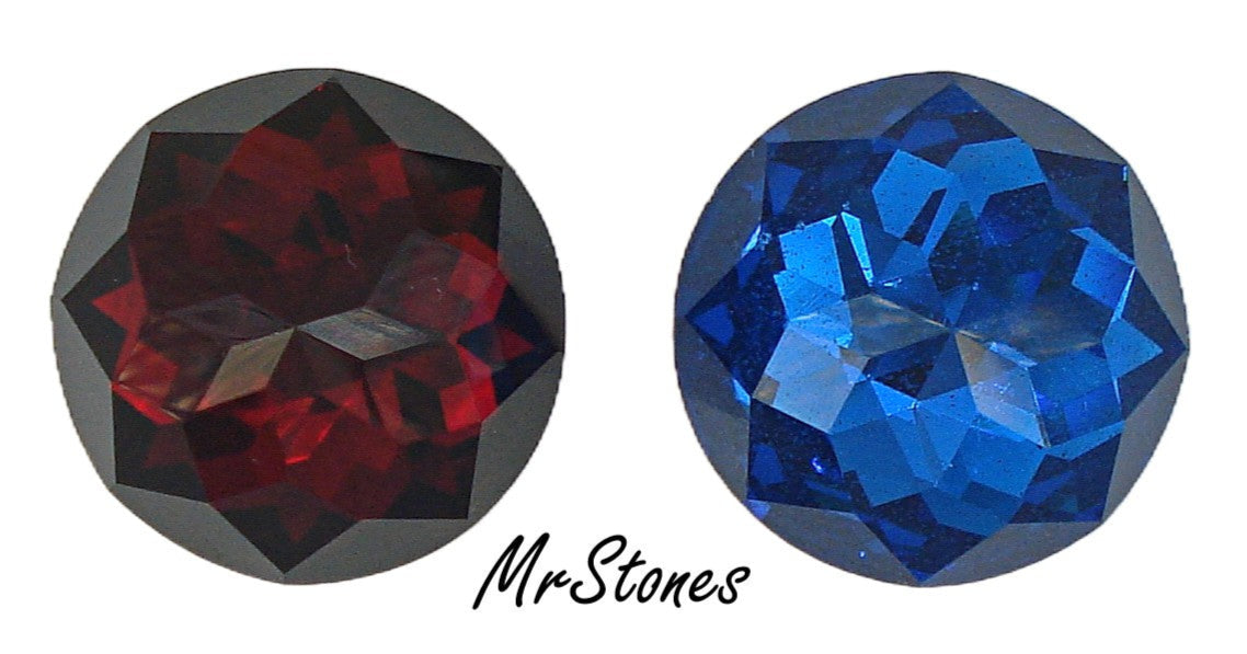 22mm (2040) Swarovski Round Rauten Rose Fully Faceted Flatback