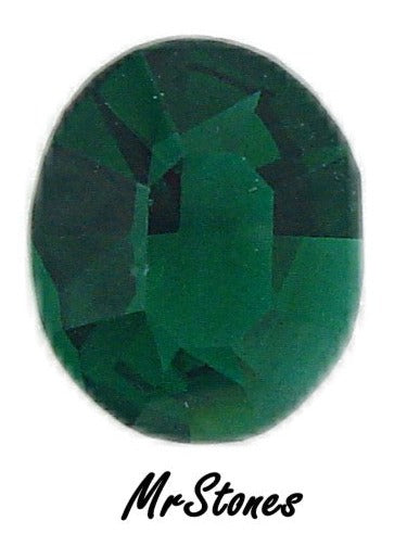 12x10mm (4100) Emerald Green Un-foiled Oval Shape