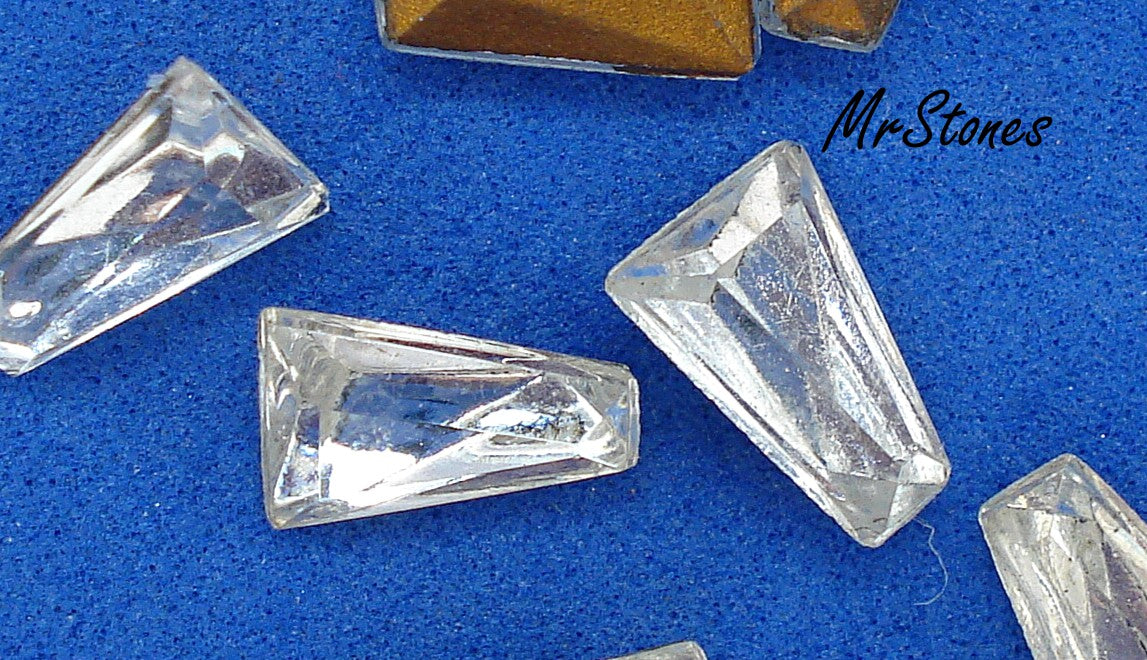 8.5x6x3mm (4700/2) #18 TTC Crystal Tapered Baguette Keystone 5pk/$1.00