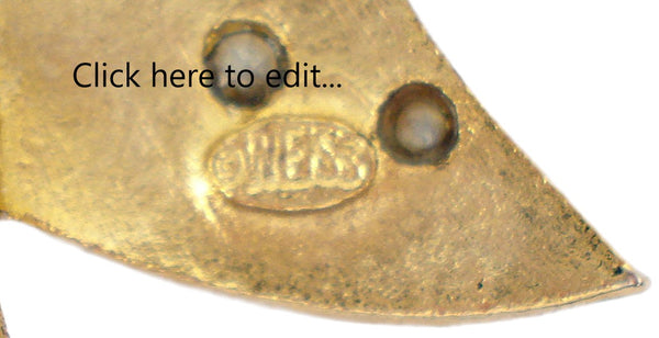 Signed Weiss Christmas Tree Brooch Crystal AB Rhinetones 2.5"