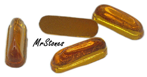 12x4x4.5mm (2195) Topaz Yellow Oval Cabochon High Dome with Spine