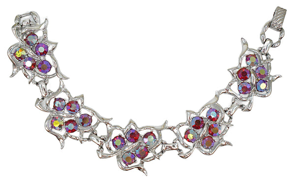 Sarah Coventry Siam AB Leafy Bracelet