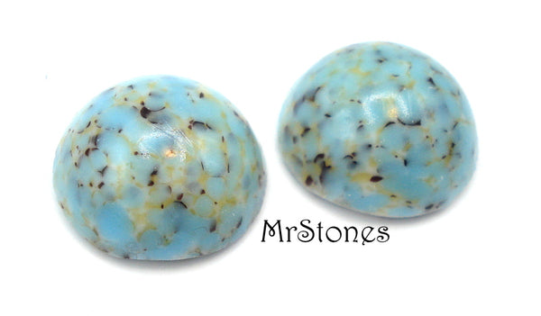 13mm (1684) Light Turquoise Matrix Round Cabochon