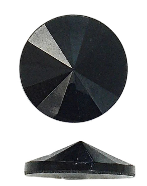 16mm (2006) Jet Black Round Flatback Rivoli