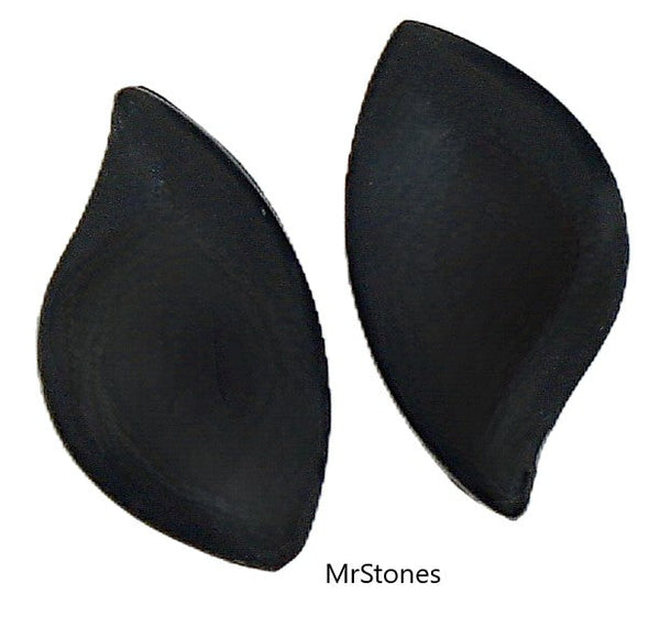 25x12.7mm Jet Black Freeform Leaf 3pc/$1.20