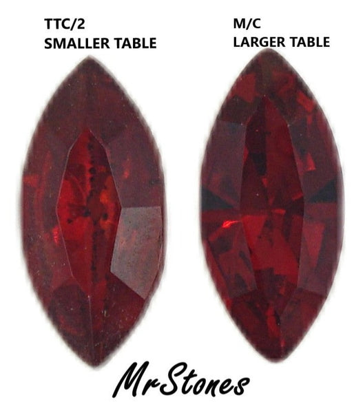 15x7mm (4200/2) TTC/2 Siam Red Czech Marquise Navette