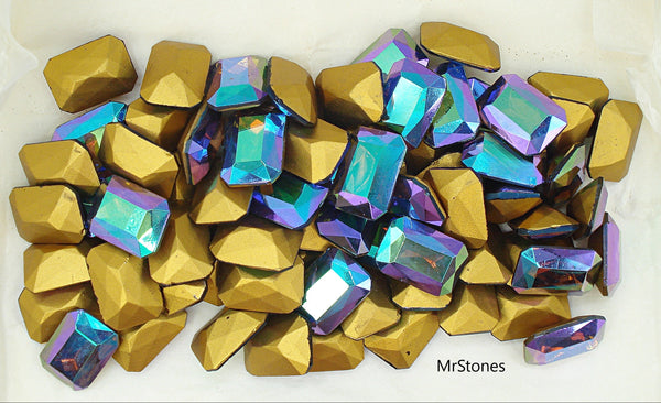 18x13mm (4626/2) TTC Smoked Topaz AB Cushion Octagon