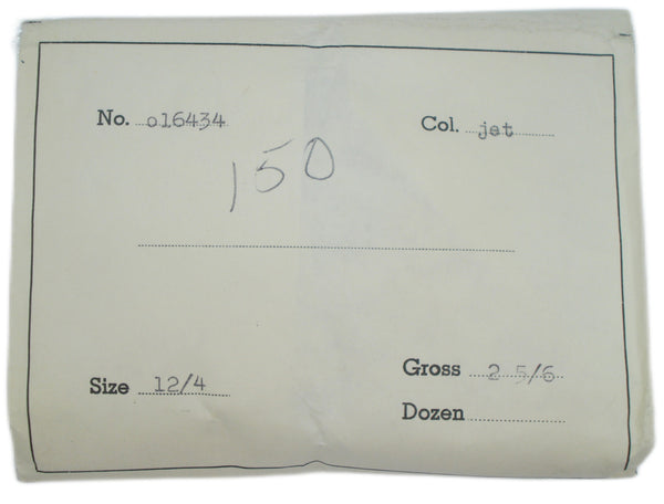 12x4x4.5mm (2195) Jet Black Oval Cabochon High Dome with Spine