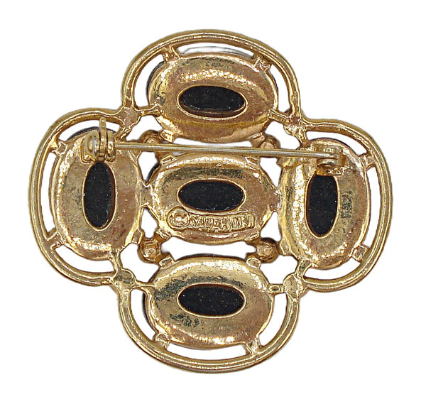 Sarah Coventry Mosaic Style Oval Cabochons Brooch