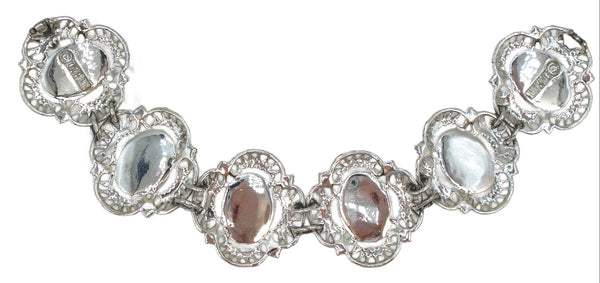 Sarah Coventry "Party Time" Bracelet Pastel Oval Cabochons 7"