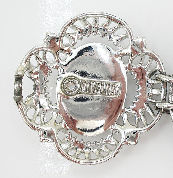 Sarah Coventry "Party Time" Bracelet Pastel Oval Cabochons 7"